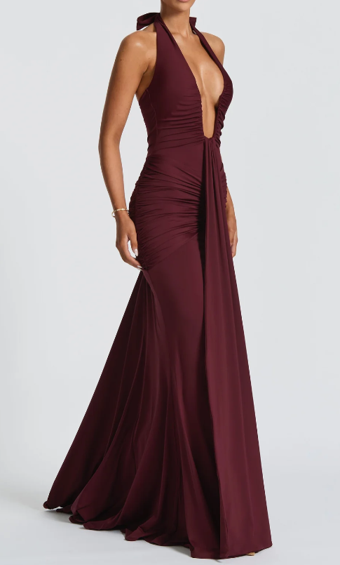 Plunge Neck Dress