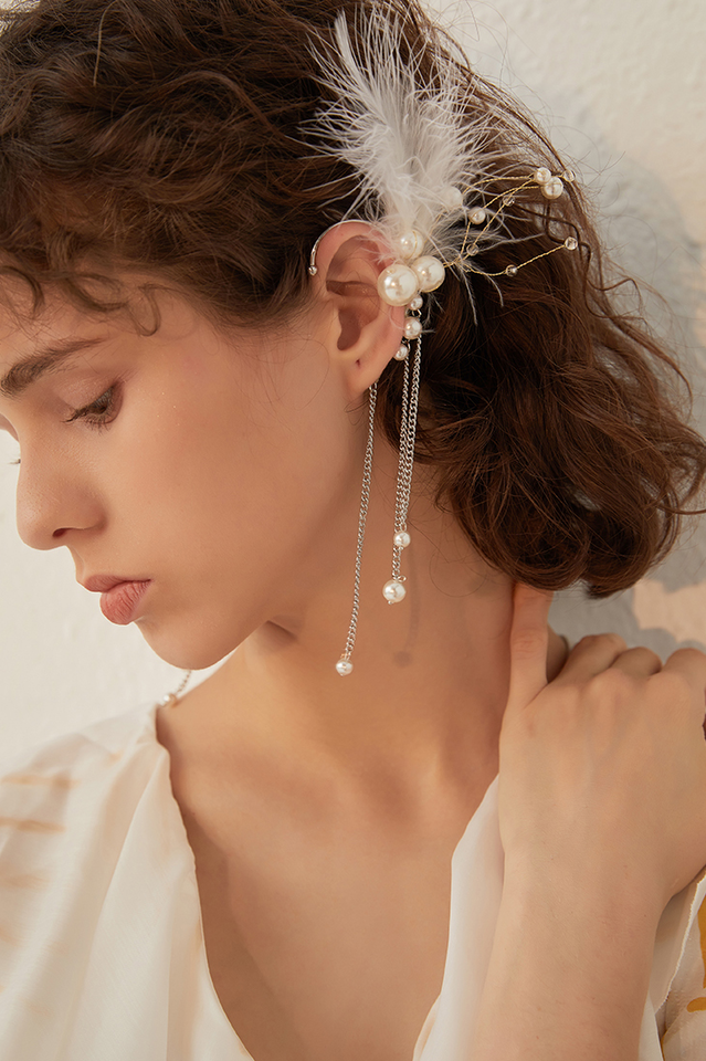 Feather Elegant Tassel Earrings