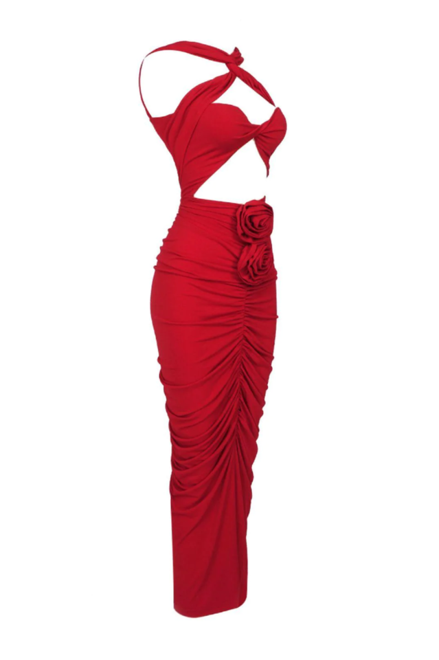 Genevieve Rose Stylish Ruched Dress