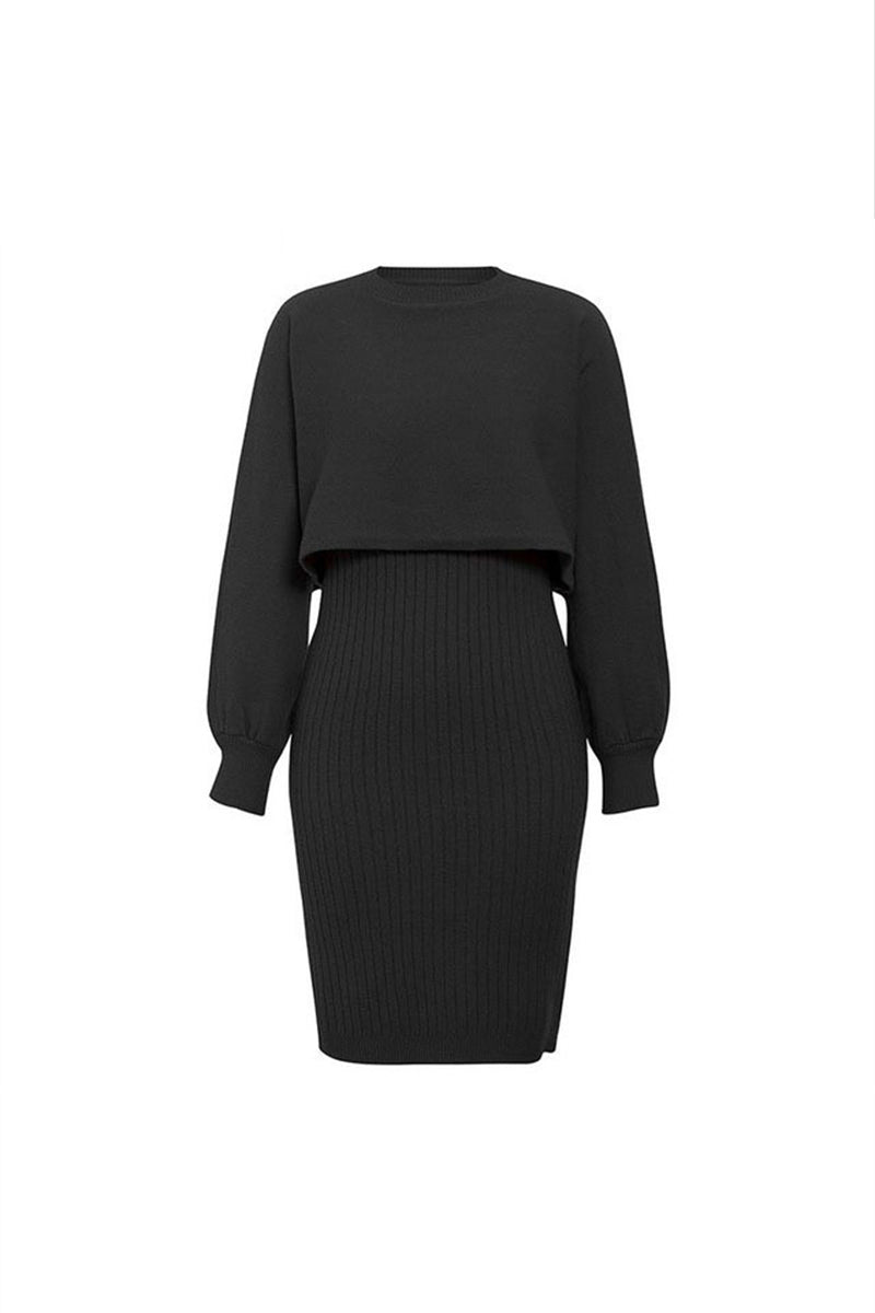 Ribbed Matching Set Black / One Size Dress Sets