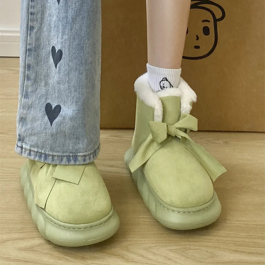 Thickened Pluspiled Long Plush Nonslip Warm Cotton Snow Boot