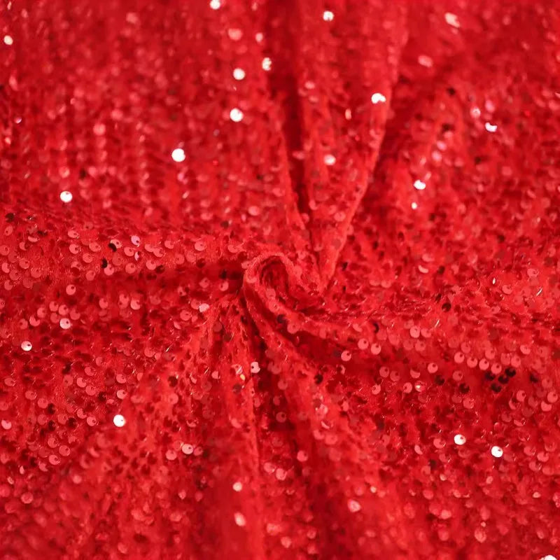 Red Sequins Bodycon Maxi Evening Party Dresses Sexy Hollow One Party Dress