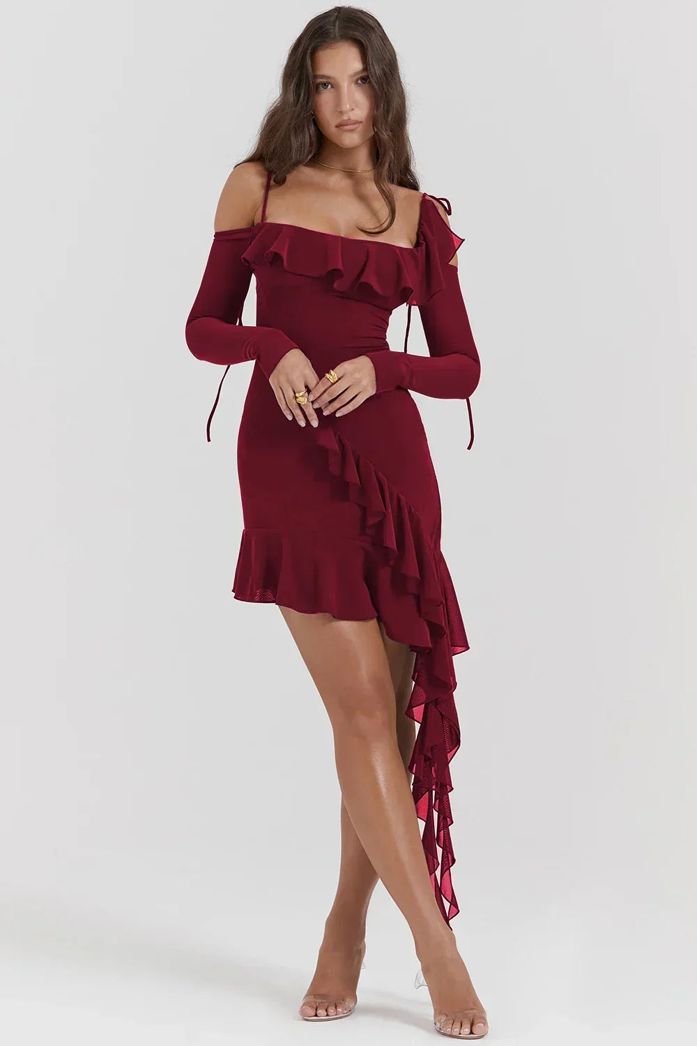 Eleanora Ruched Stylish Mini Dress
