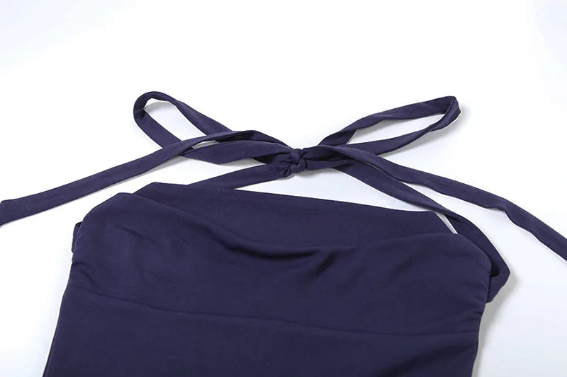 Sexy Backless Spring Mini Dress Women Square Collar Patchwork Bandeau Fashion Solid 2025 Dress Female Bodycon Dress