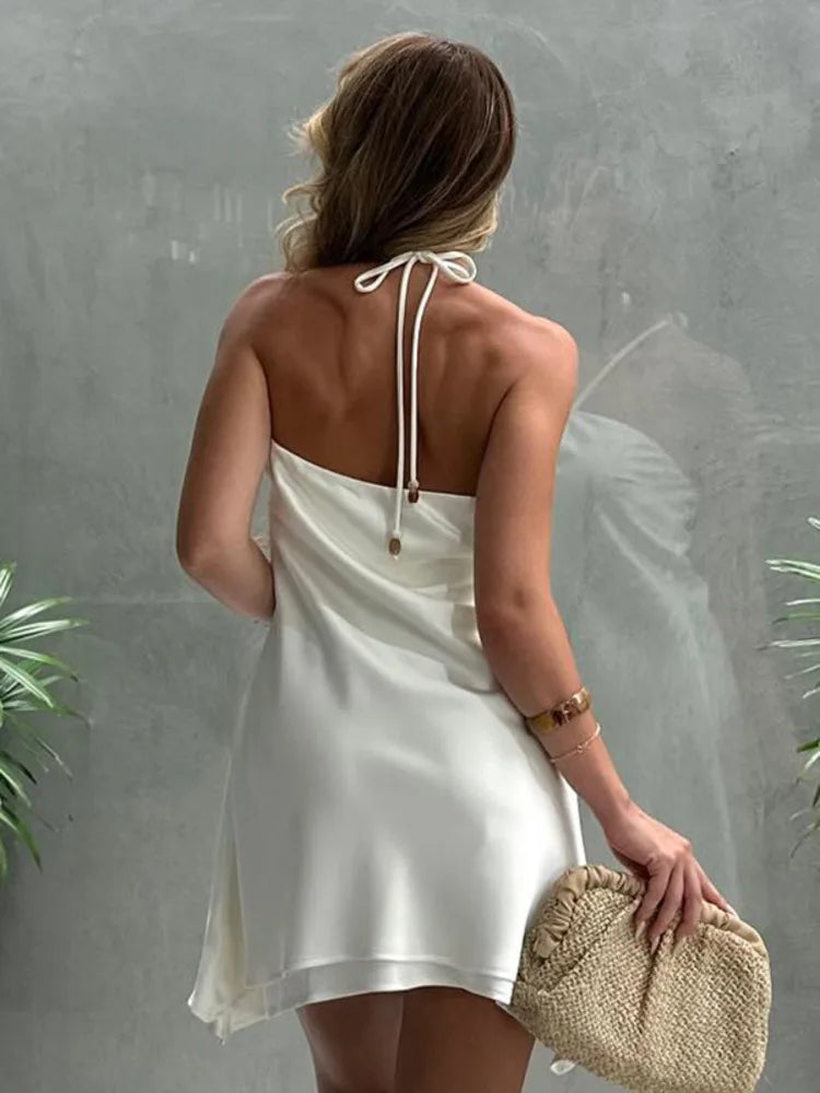 Hollow LaceUp OffShoulder Mini Dress