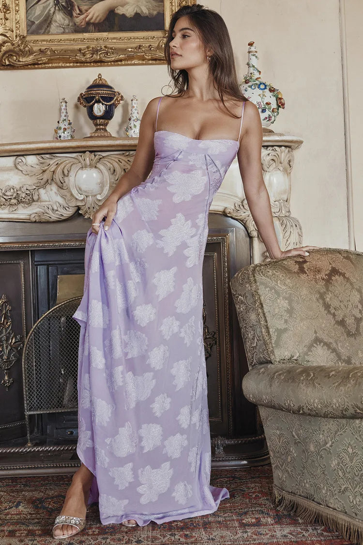 Long Sleeve Formal Deep V - Neck Evening Prom Gown