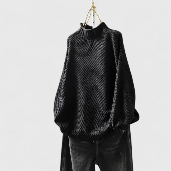 Turtleneck Long Sleeve Chunky Knit Oversized Sweater