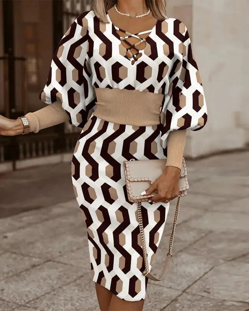 Luisa Elegant Midi Dress Dress with Urban Everyday Styling