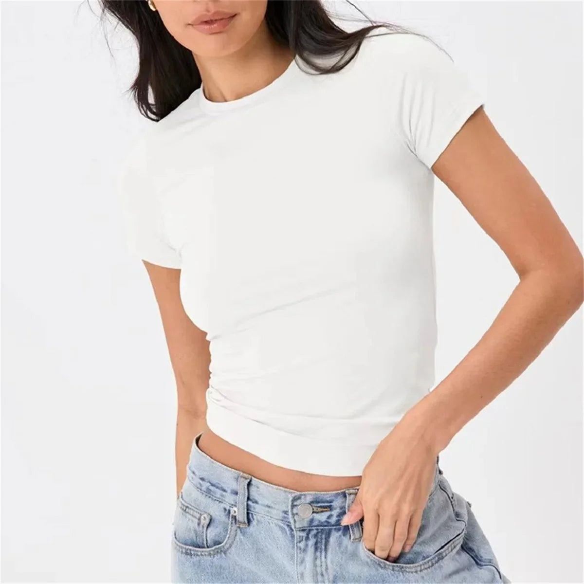 Simple Casual AllMatch Crop Top