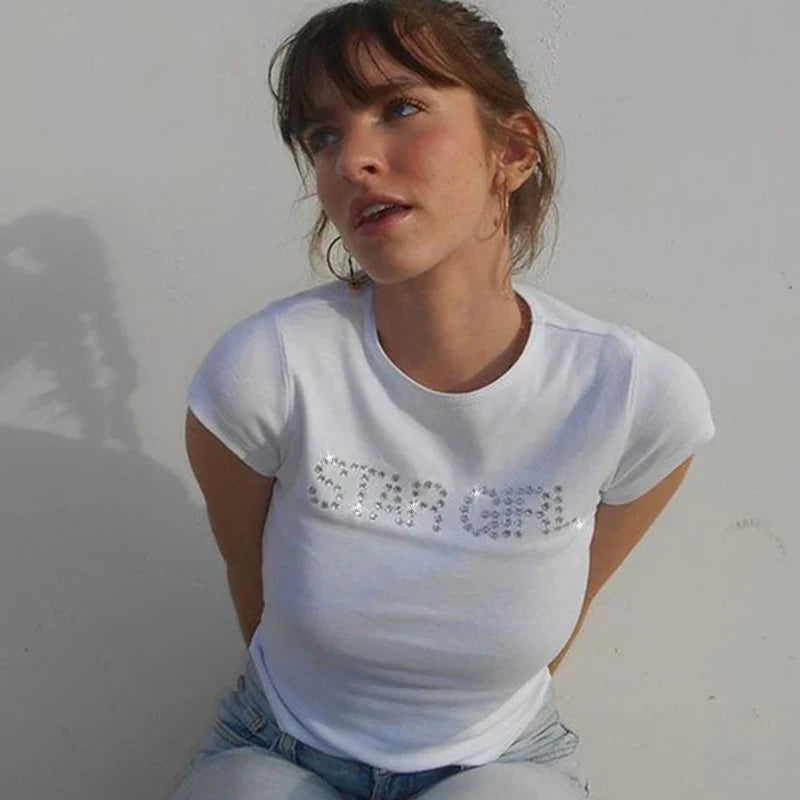 Star Girl Rhinestone Grunge Tshirt