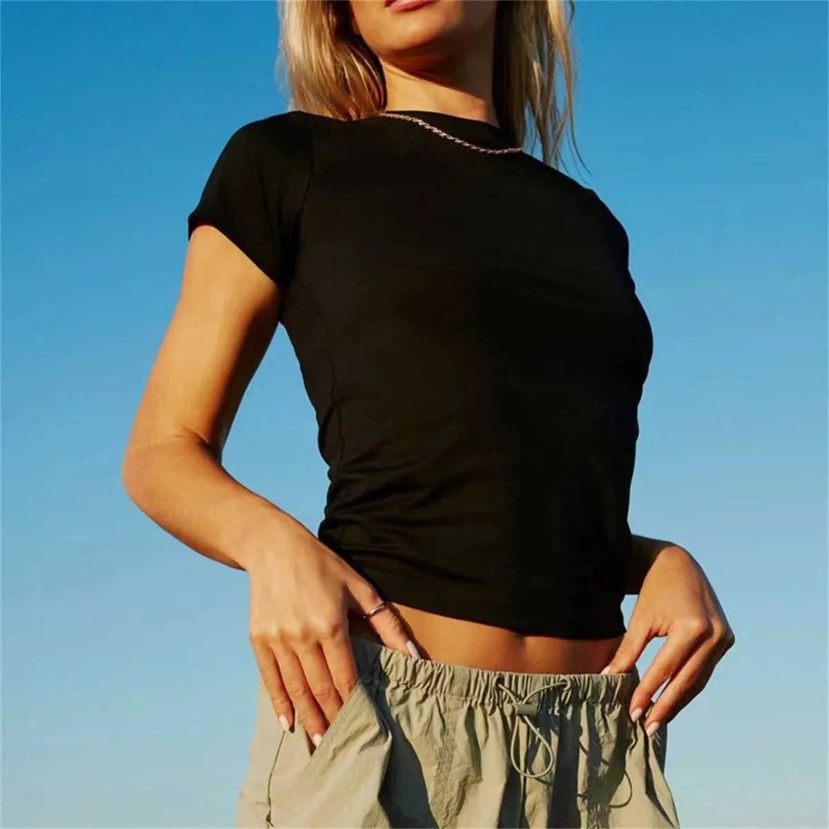 Simple Casual AllMatch Crop Top
