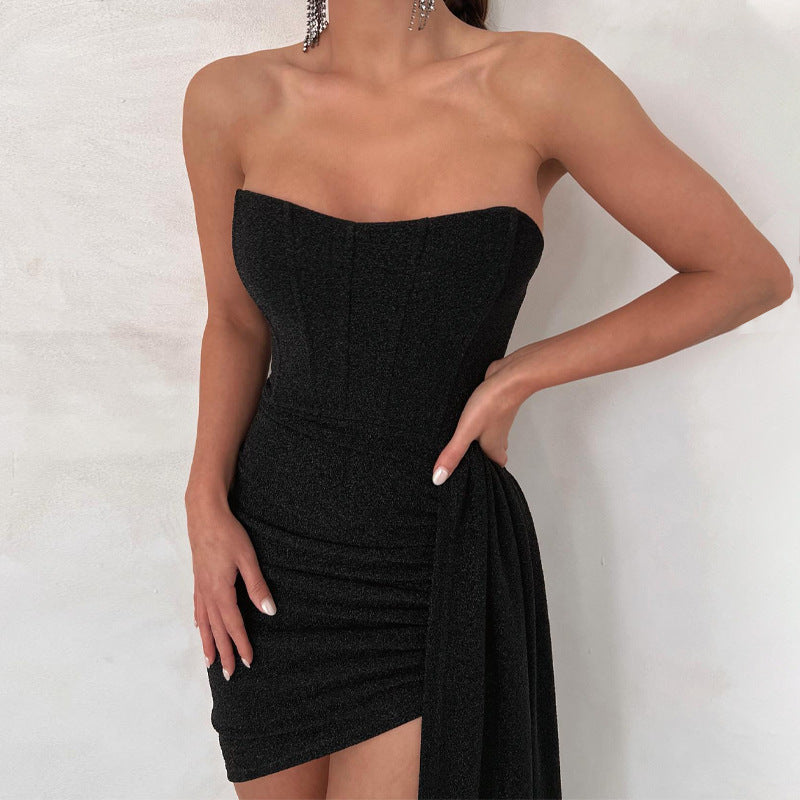 Sabina Boutique Strapless Glitter Party Dress Evening Wear Edit