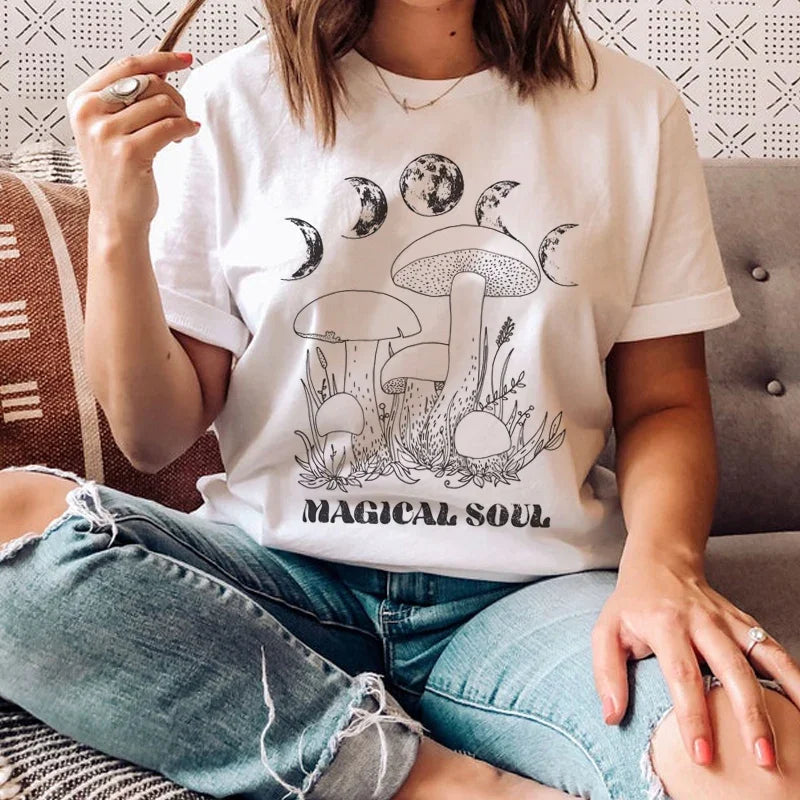 Mushroom Celestial Graphic Tshirt