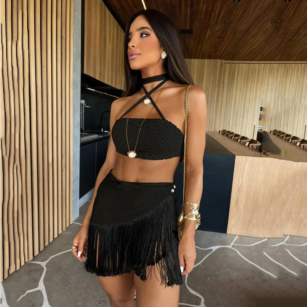 Caroline Luxe Polyester Beach Dress for Summer Occasions Elevated Occasion Wear