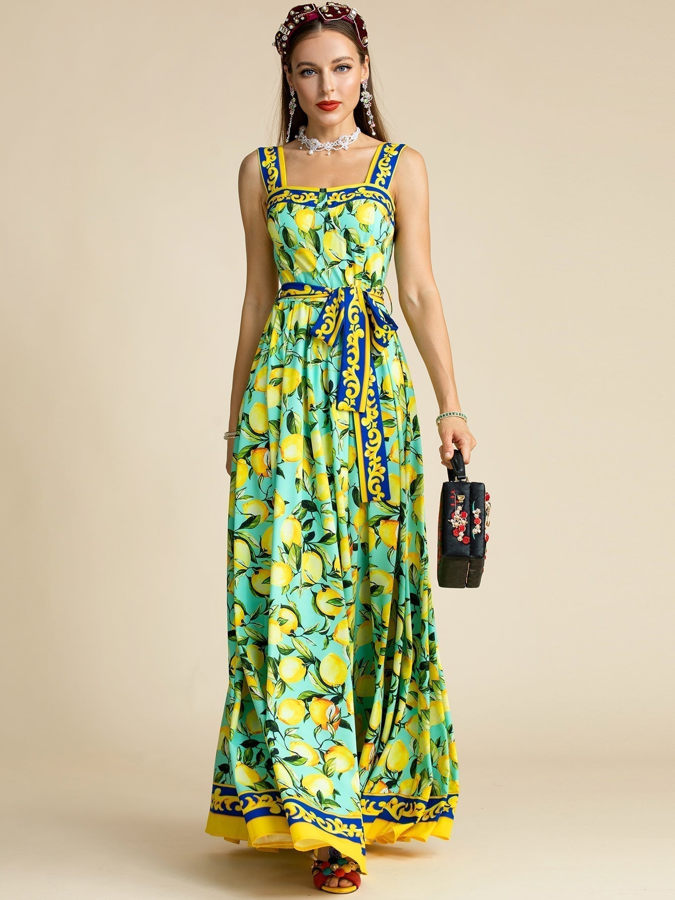 Montecita Elegant Maxi Dress Mint / L