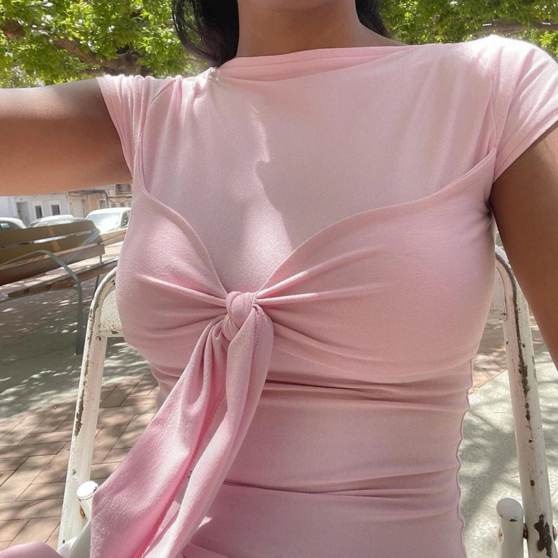 Corset ONeck Bodycon Crop Top