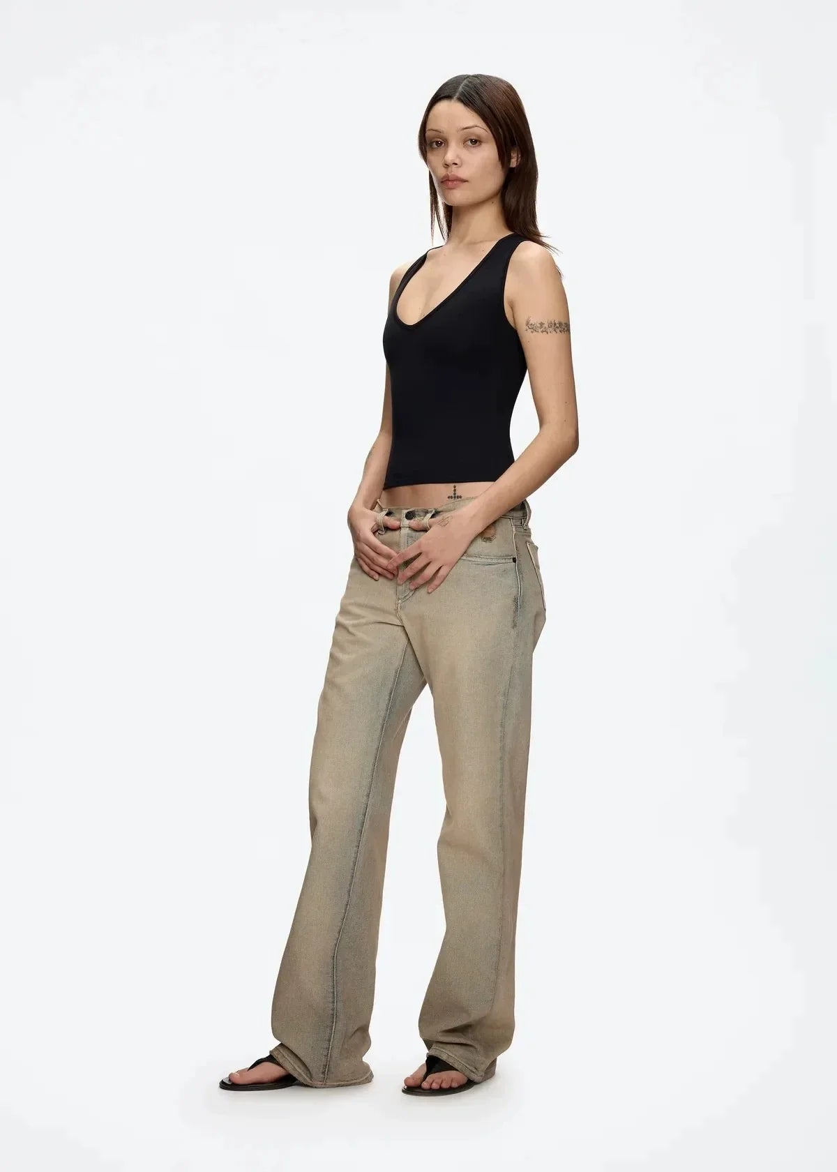Minimalist Deep V Sexy IShaped Cami Top
