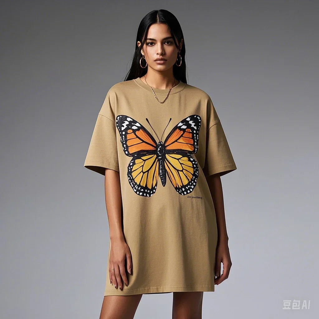 Appliqué Cotton Loose Fit Tshirt