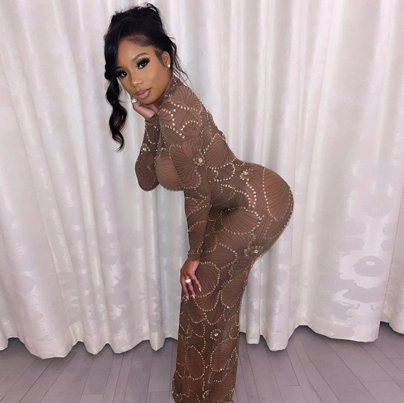 Club Bodycon See Through Long Dress