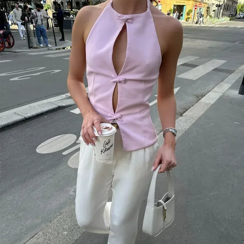 Bow Hollow Office Crop Top