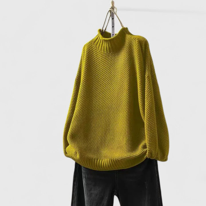 Turtleneck Long Sleeve Chunky Knit Oversized Sweater