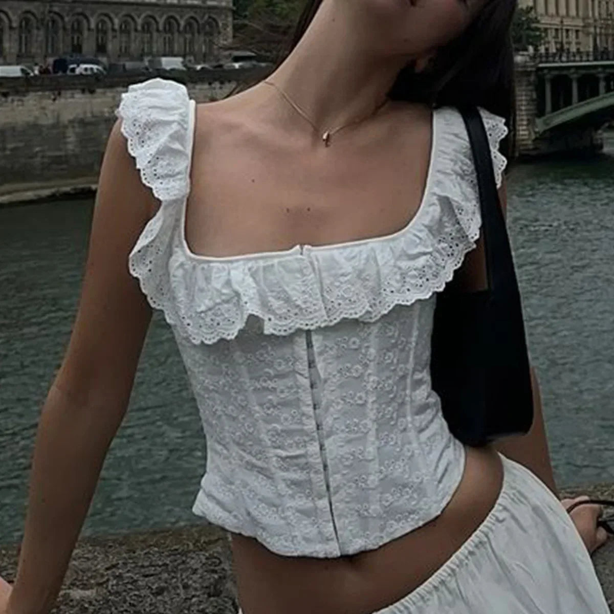 LaceUp Corset Sexy Crop Cami Top