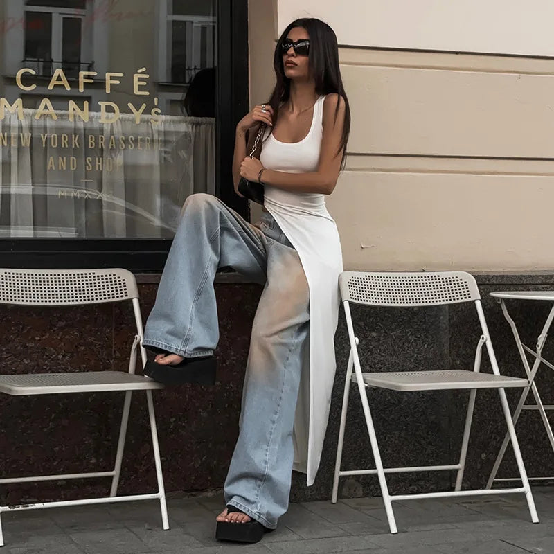 Backless Suspender Slim Crop Top
