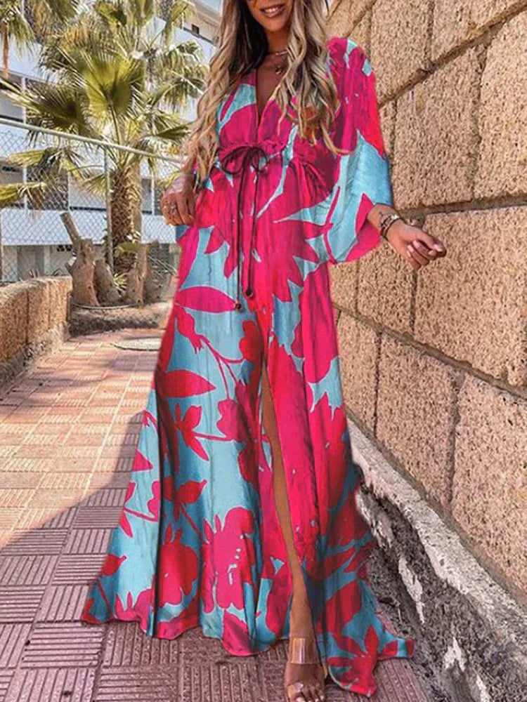 Enrica Elevated Printed Beach Dress Premium Wardrobe Essential