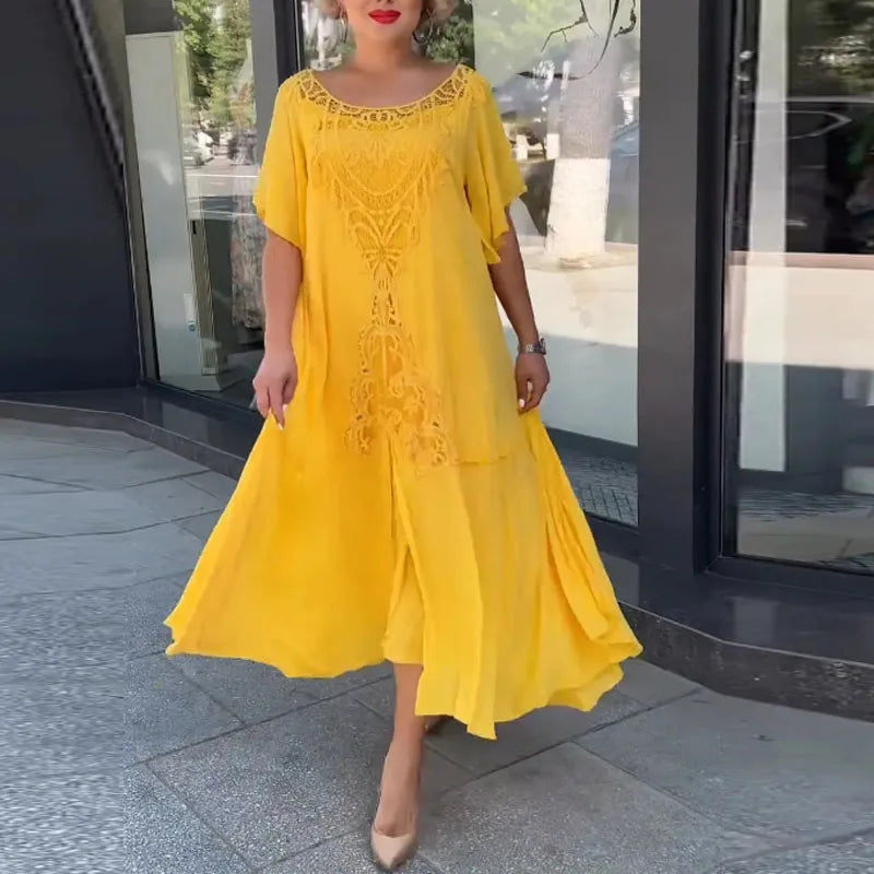 Iliana Boutique Embroidered Dress Chic Silhouette Collection