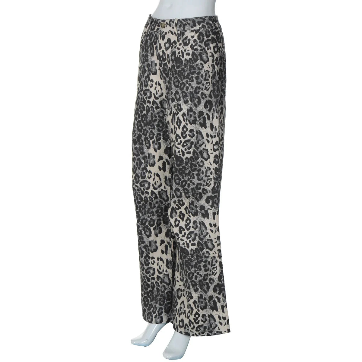 Leopard Print Stylish Straight Trousers
