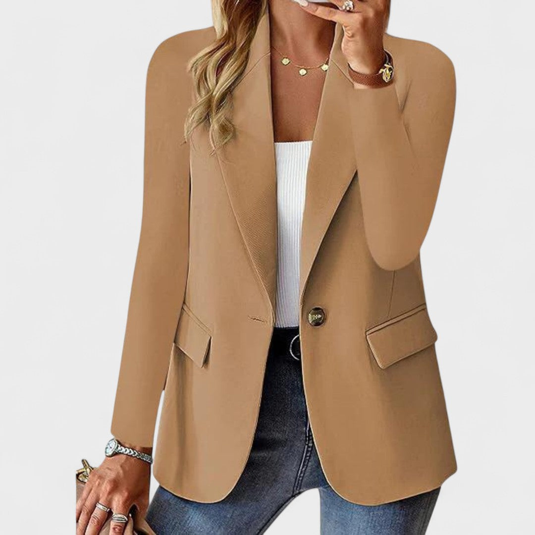 Notch Lapel Single Button Tailored Blazer 5