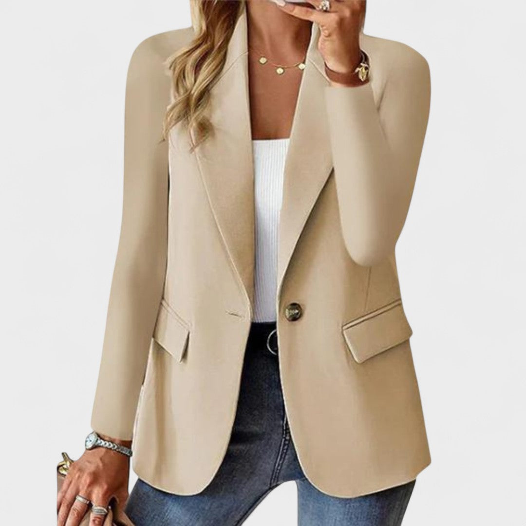 Notch Lapel Single Button Tailored Blazer 4