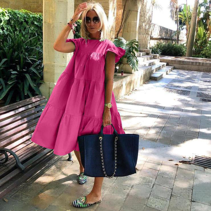 Lidia Elevated Midi Summer Dress Designer Edit