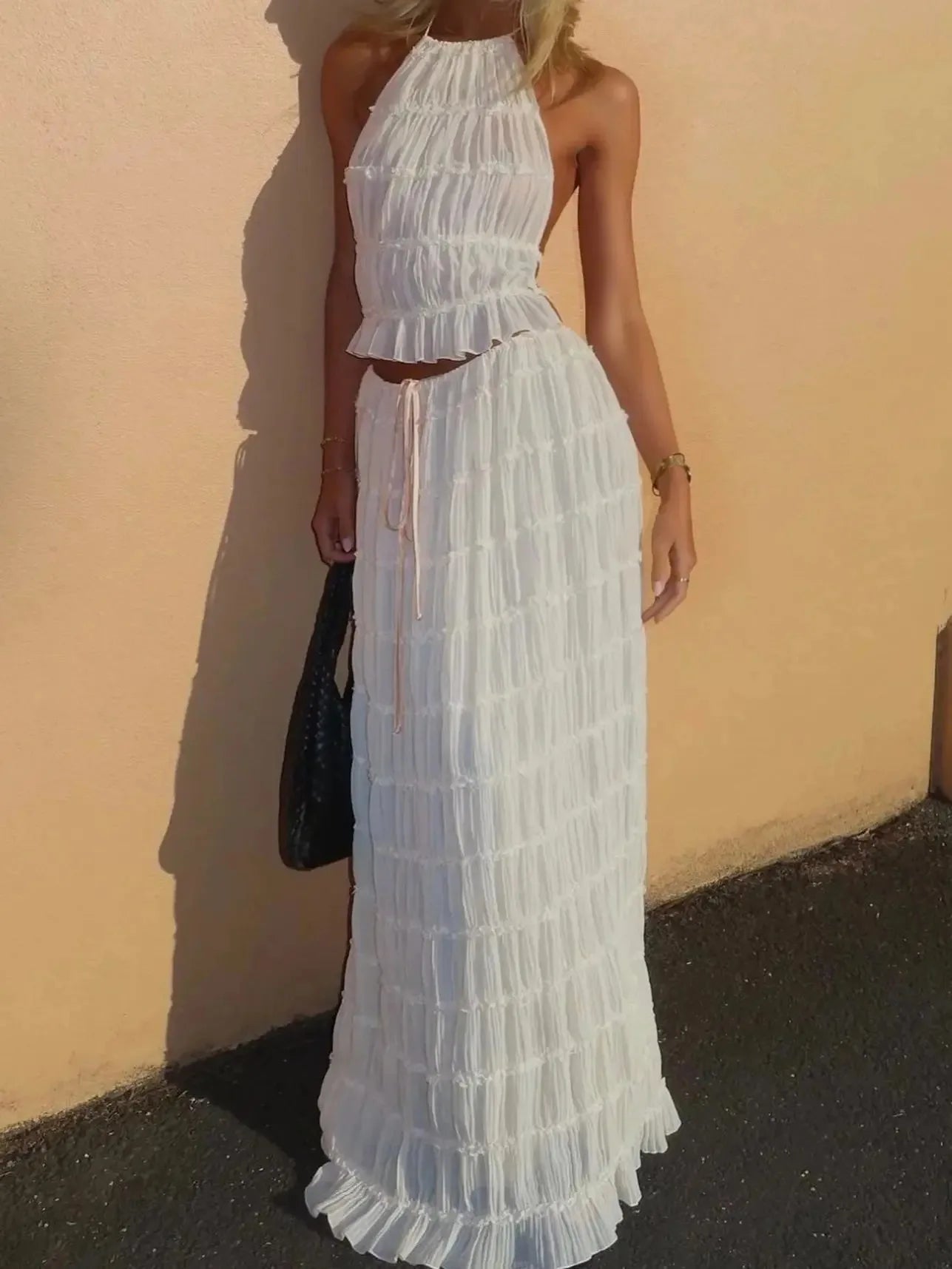 Eva Statement Long Lace Dress for Ceremony Everyday Luxe Edit