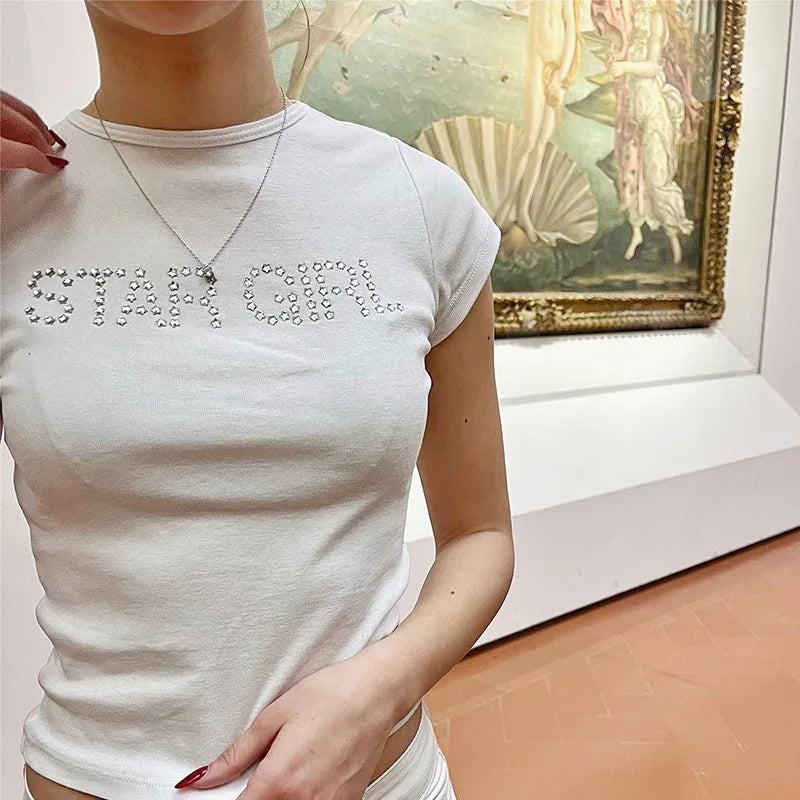 Star Girl Rhinestone Grunge Tshirt