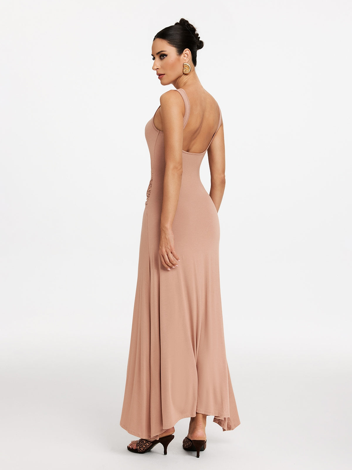 Spaghetti Draped Maxi Dress