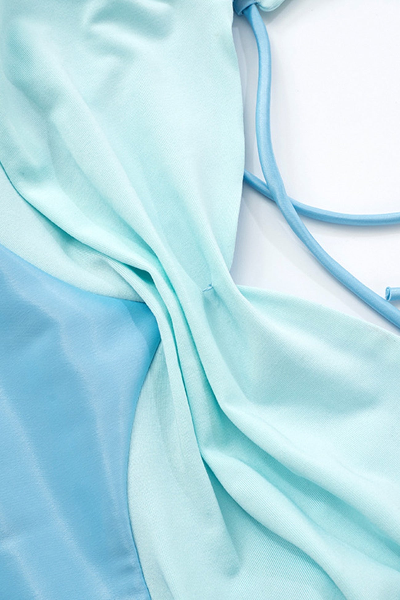 Satin Contrast Color Tie up Cami Dress