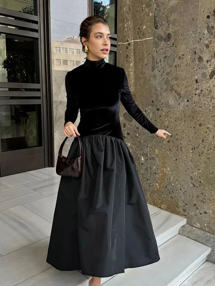 Isabella Minimalist Long Sleeve Midi Dress Designer Edit