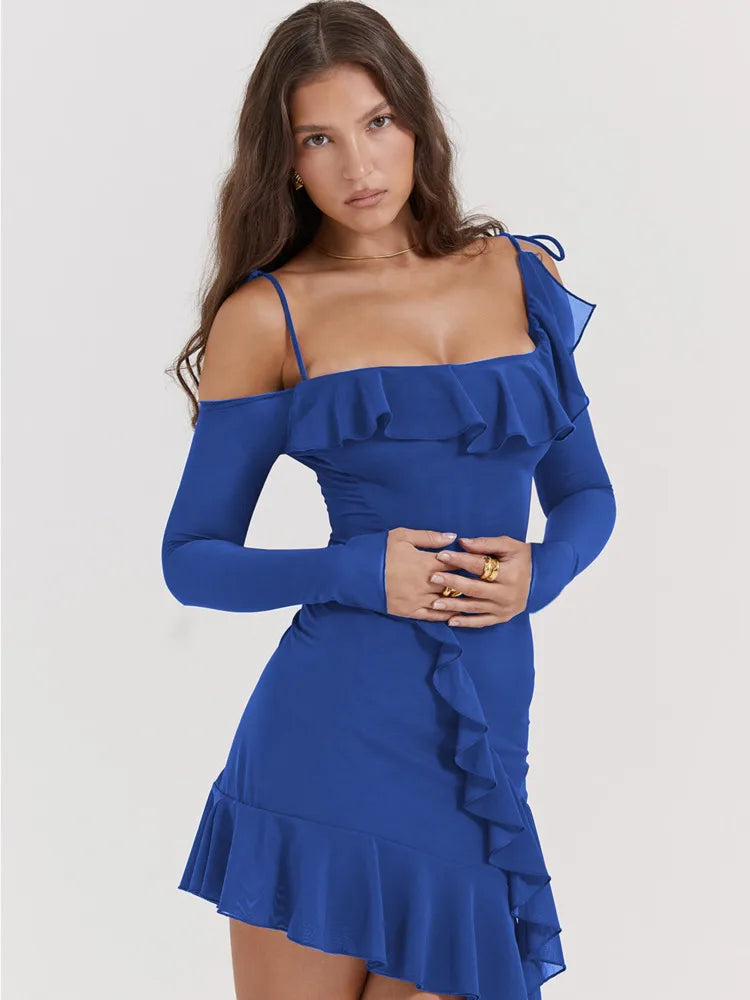 Eleanora Ruched Stylish Mini Dress