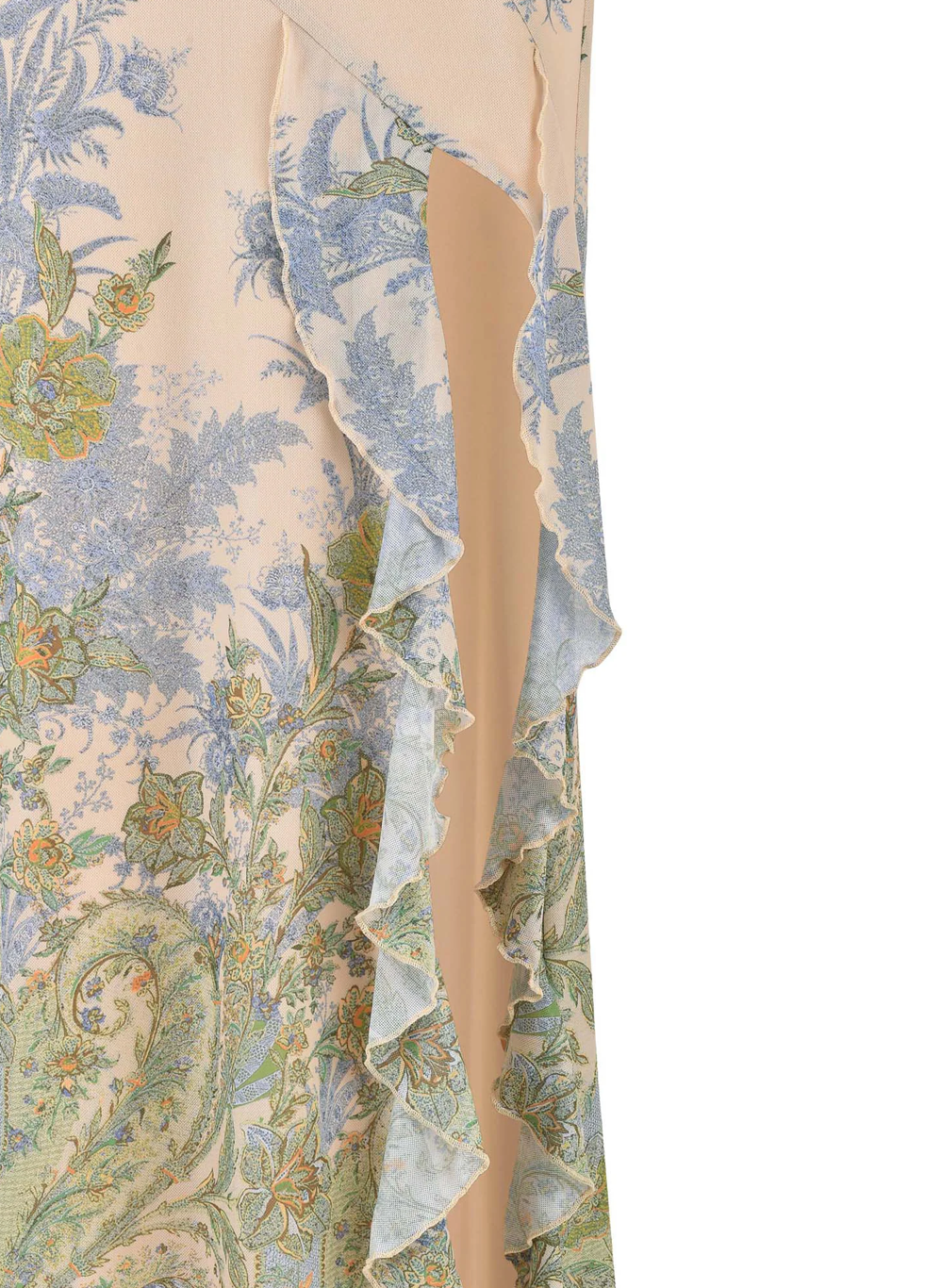 Fresh Floral Print Tube Dress
