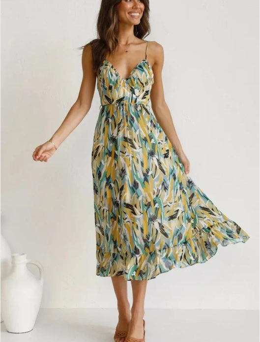 Rose Effortless Colorful Summer Dress Elevated Occasion Wear