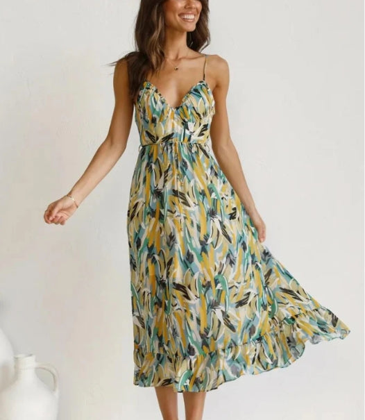 Rose Effortless Colorful Summer Dress Elevated Occasion Wear