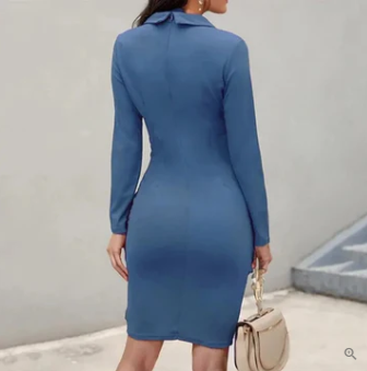 Xochitl Effortless Cocktail Dress with Buttons Evening Wear Edit