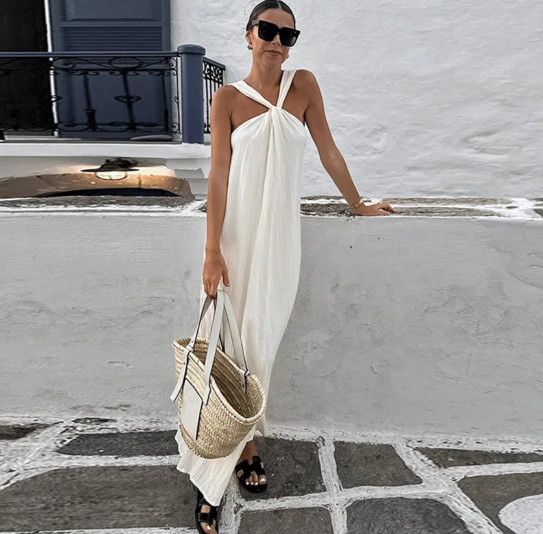 Bianca Chic Long Dress Elevated Occasion Wear