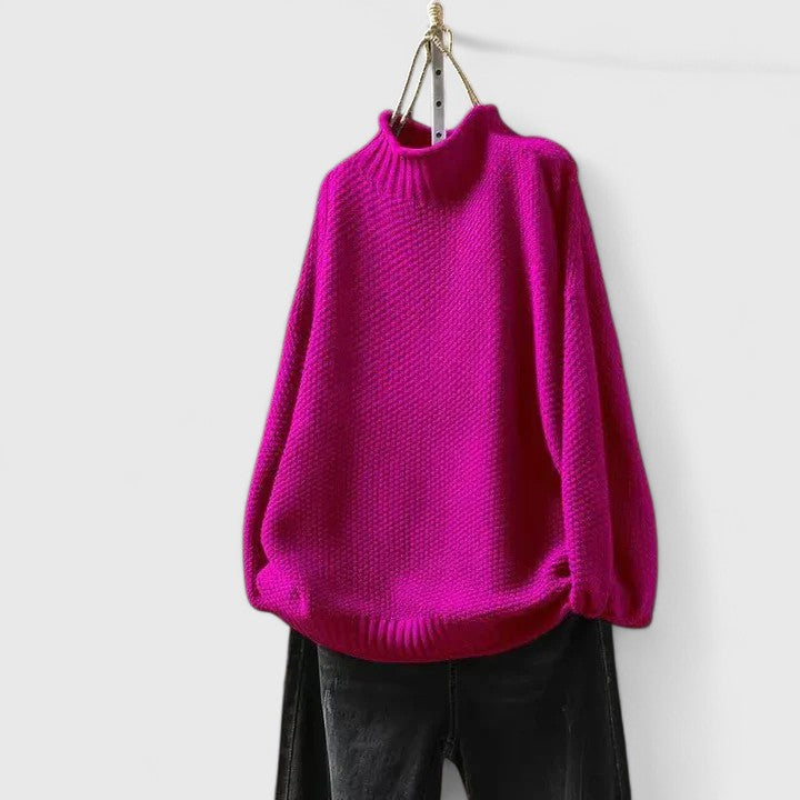 Turtleneck Long Sleeve Chunky Knit Oversized Sweater