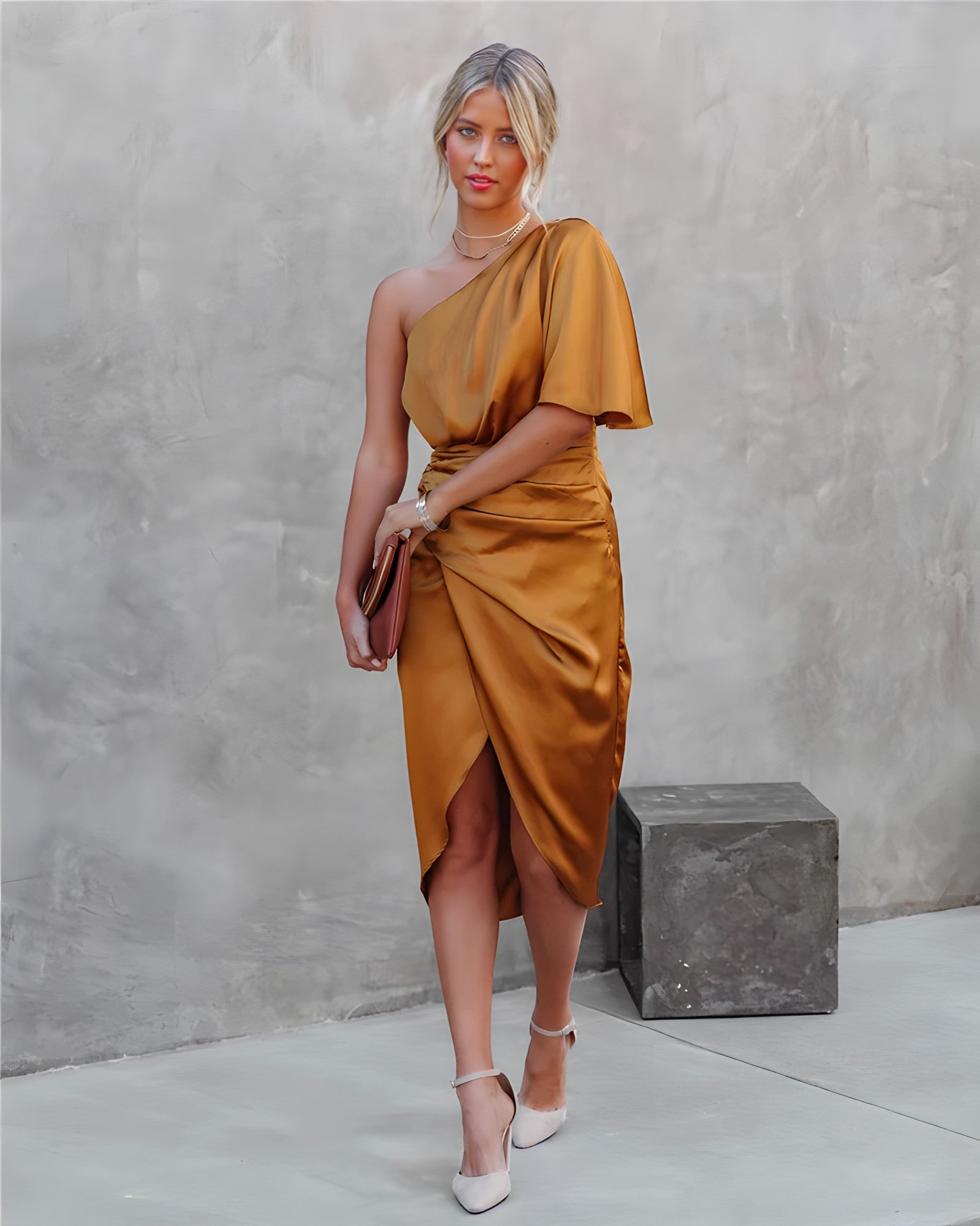 Maya Timeless Silk Party Dress Statement Occasion Edit