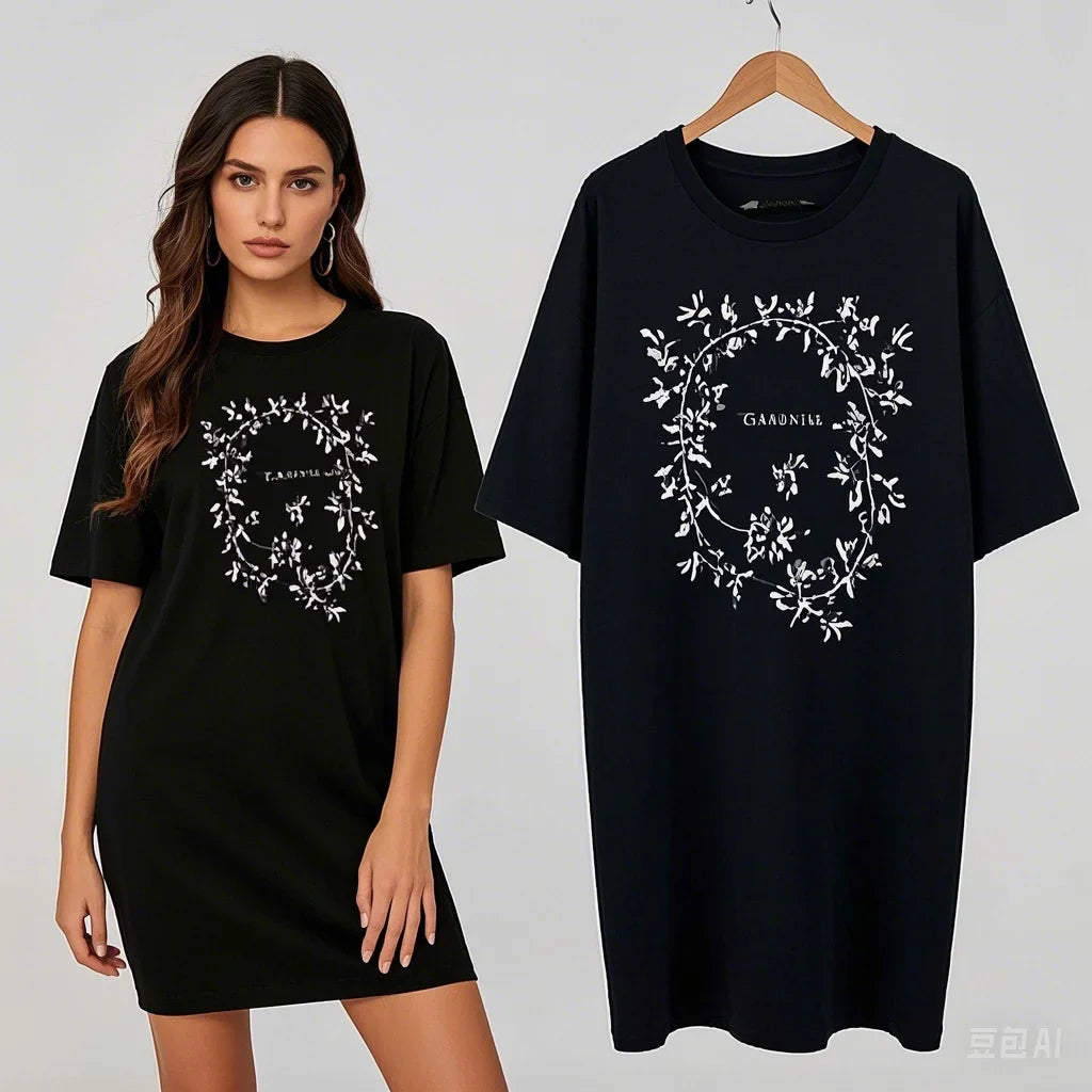 Long Style Cotton Loose Tshirt