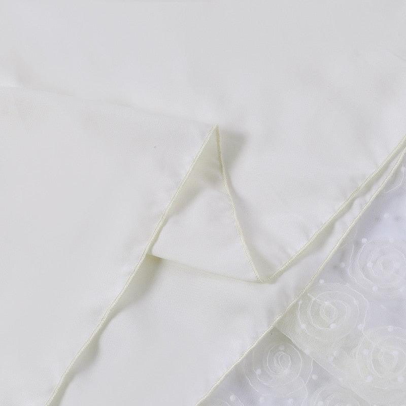 White Ruffle Strap Bustier Contrast Textured Organza Babydoll Mini Dress 16
