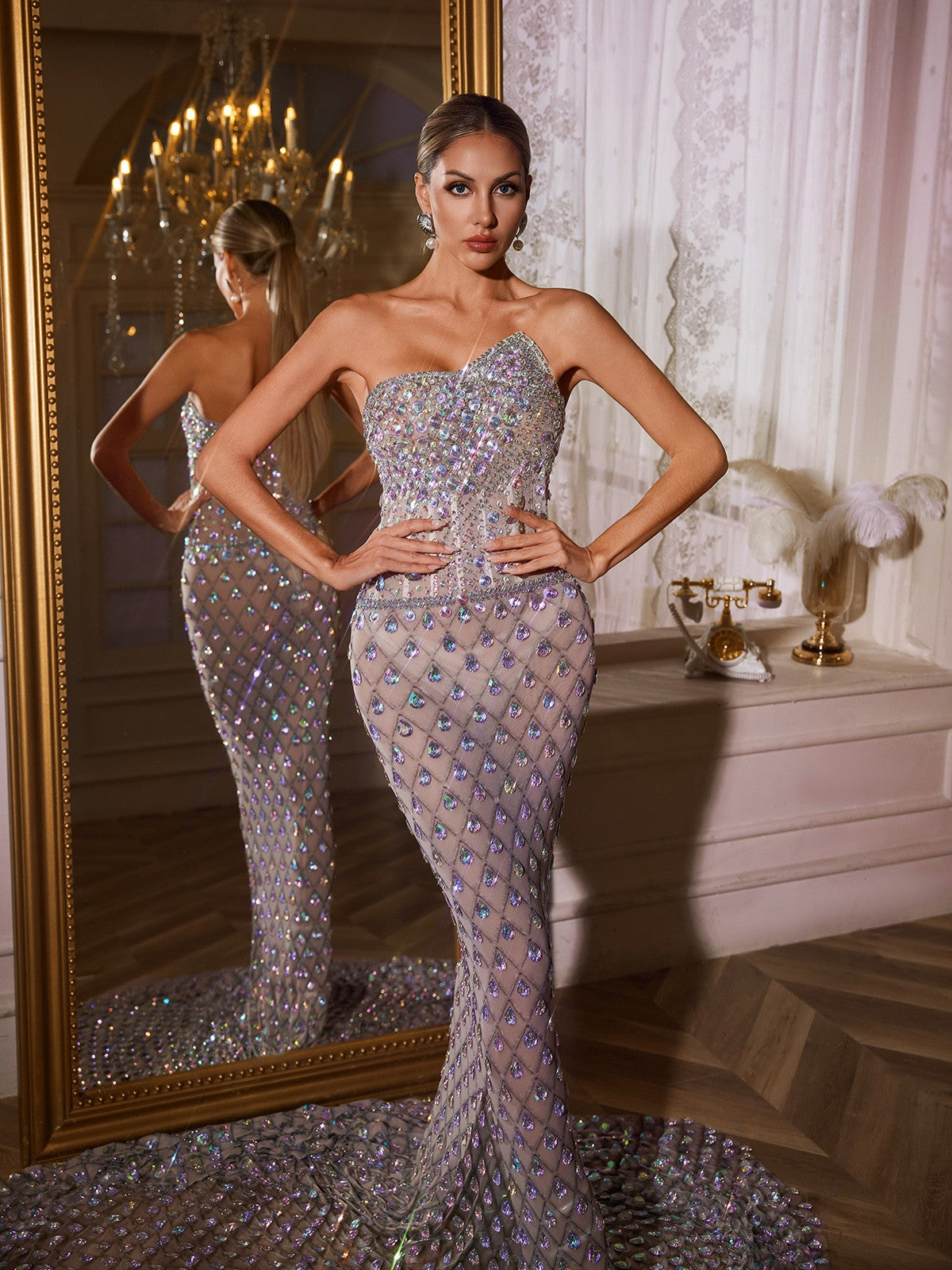 Strapless Mermaid Maxi Dress