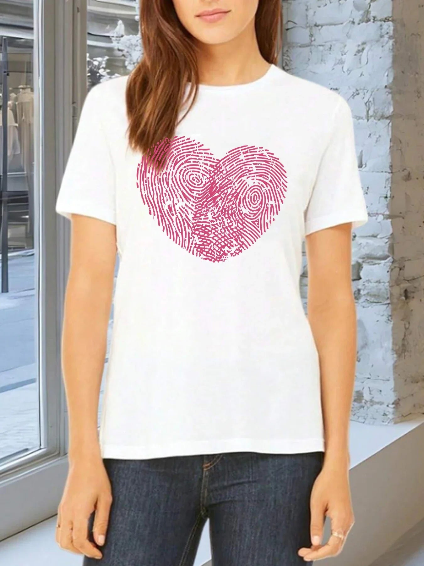 Fingerprint Love Pattern Tshirt